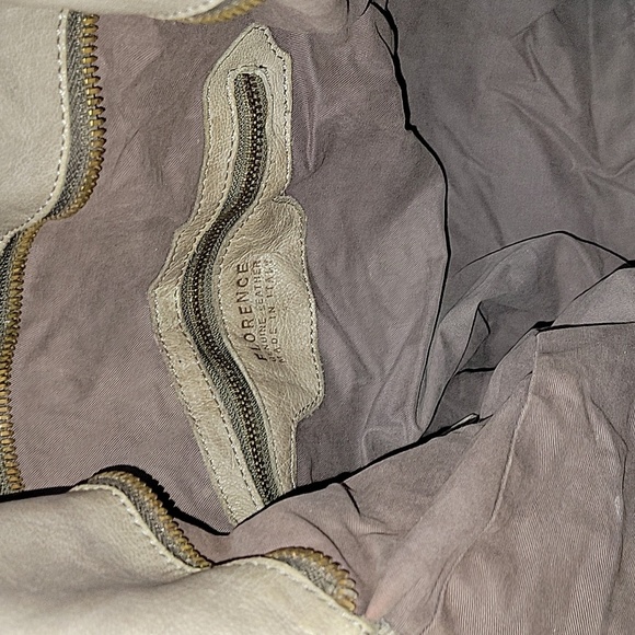 Florence Italy Gray Woven Leather Gray XL Tote Shoulder Bag Handbag Purse - Picture 12 of 14